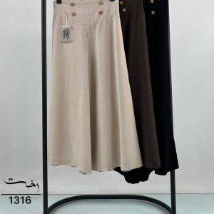 شلوار بگ دامنی دکمه نما