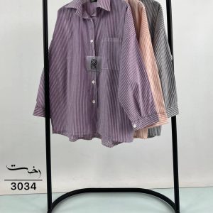 شومیز راه راه تک جیب