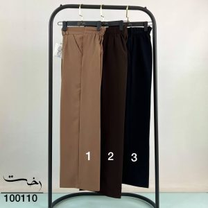 شلوار نیم بگ دودکمه ساسوندار