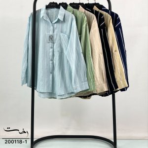 شومیز راه راه پاگون دار