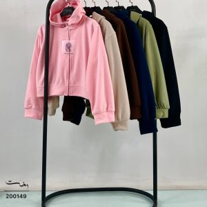 کراپ سوییشرت کلاهدار