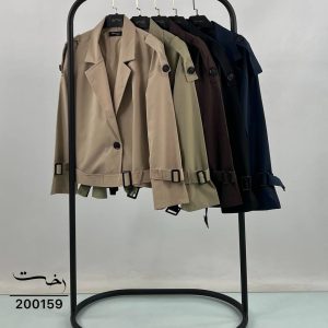 ترنچ کت کوتاه کمربندی
